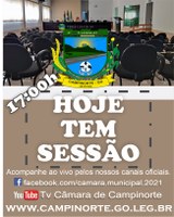 Hoje, quarta-feira, 04 de Agosto tem sessão ordinária na Câmara Municipal. 