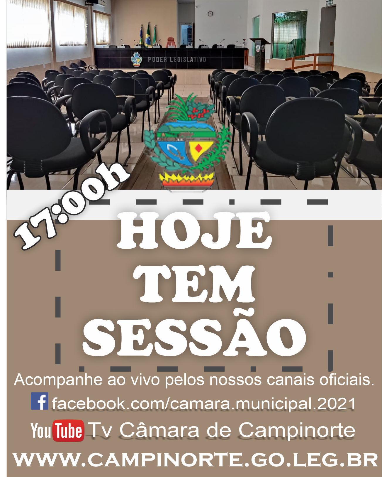 Hoje, terça-feira, dia 07 de Dezembro tem sessão ordinária na Câmara Municipal. 