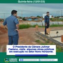 Presidente Julimar faz visita a obra de Construção de Casas Populares